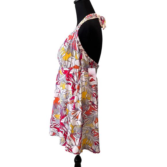 New LANDS' END Women's White Floral Halter Neck Swimsuit Size 1X - Picture 4 of 7